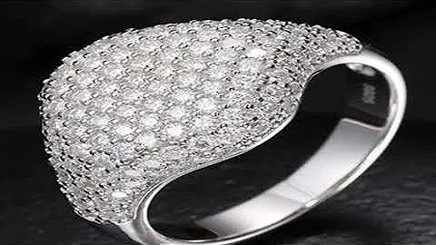 KNOBSPIN D VVS All Moissanite Ring 925 Sterling Silver Plated 18k White Gold Fine Jewelry Engagement