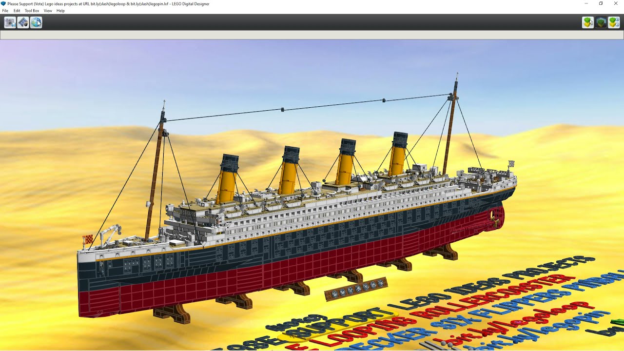 Free download Lego Titanic #10294 LDD file link 