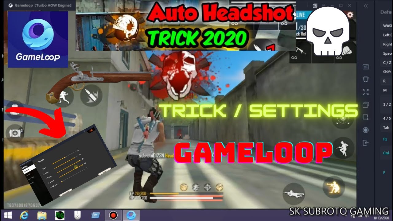 Best Setting Gameloop Free Fire Auto Headshot Free Fire 2020 Best Settings Headshots Logo Design Inspiration Graphics