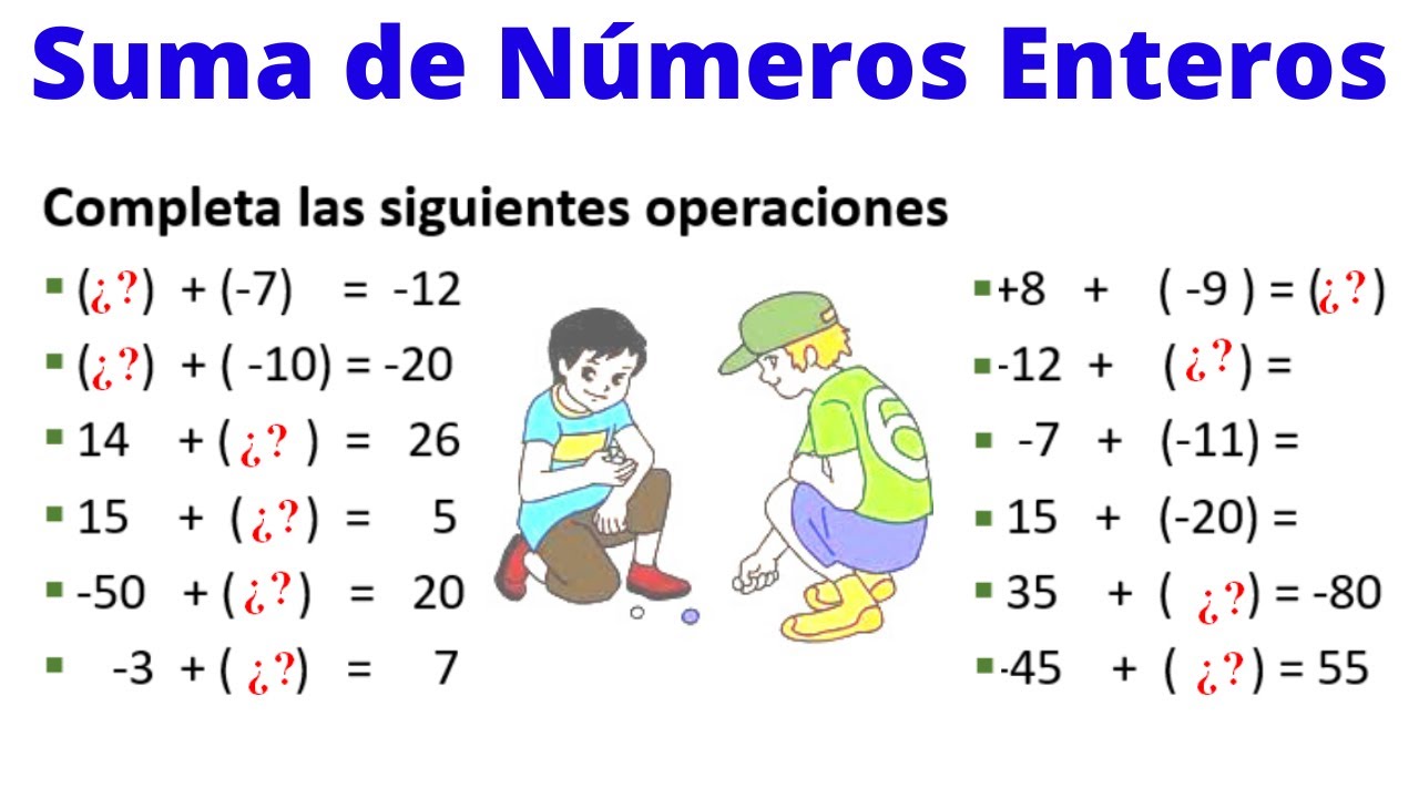 ESTRATEGIA PARA SUMAR LOS NÚMEROS ENTEROS NEGATIVOS Y POSITIVOS - YouTube