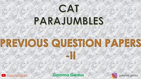 Parajumbles for CAT#CAT 2020#Based on Past Papers--II
