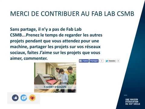 Collaborer au Fab Lab CSMB