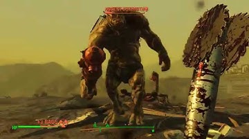 Fallout 4 - Hitting Homerun  on Ancient Behemoth & Radscorpions (Survival)