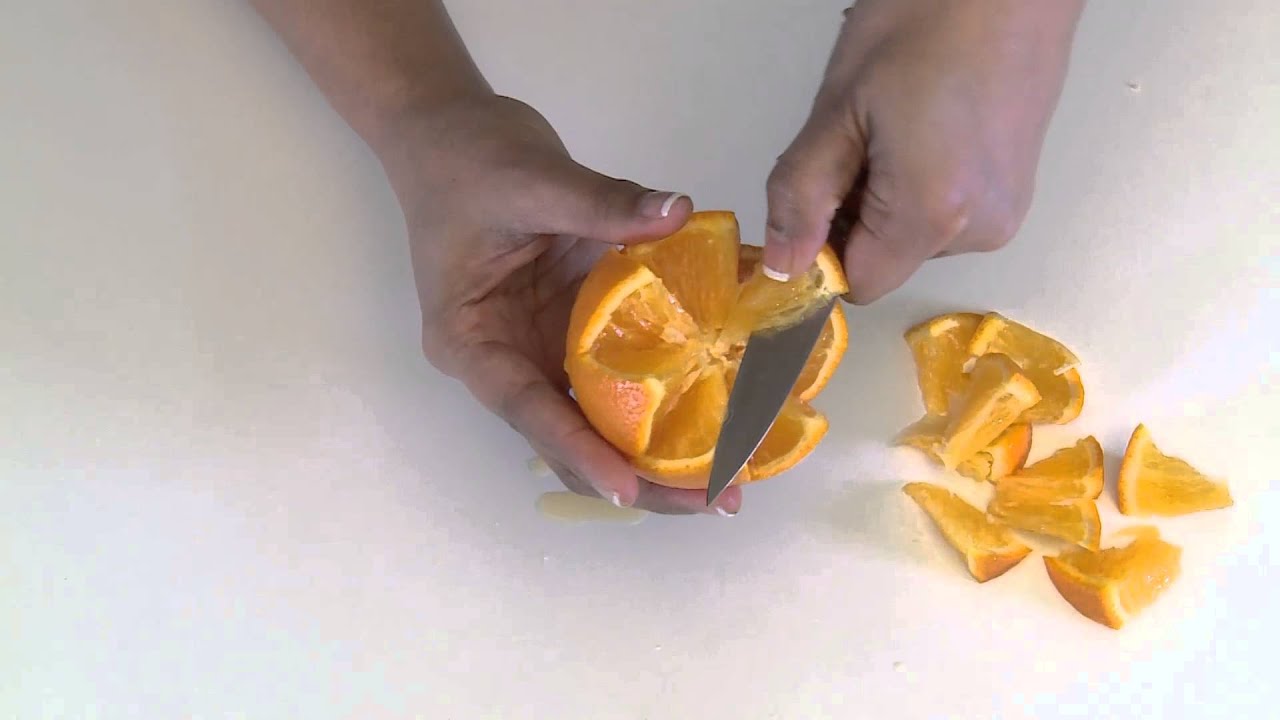 كيفية عمل زهرة من البرتقال للتزيين Youtube