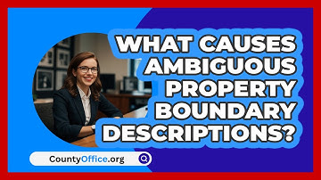 What Causes Ambiguous Property Boundary Descriptions? - CountyOffice.org