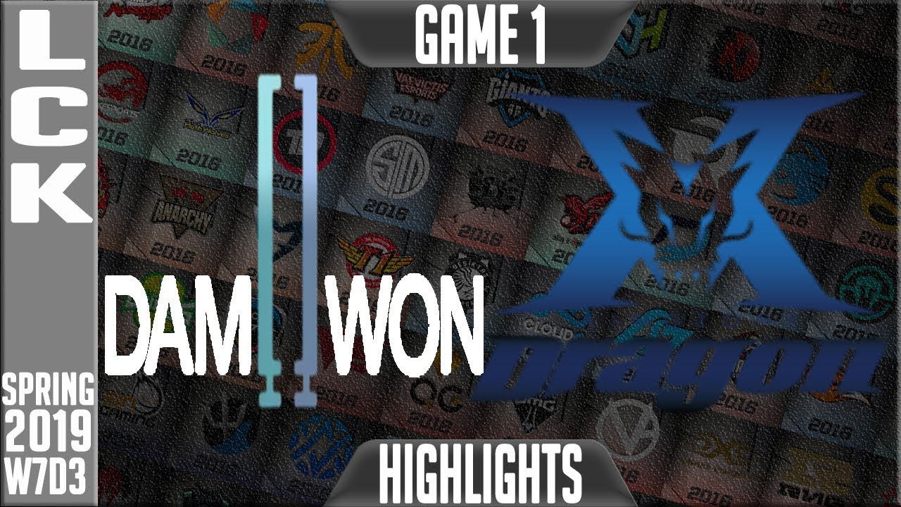 DWG vs KZ Highlights Game 1 | LCK Spring 2019 Week 7 Day 3 | Damwon Gaming vs King-Zone DragonX G1