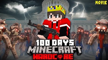 I Spent 100 Days in Zombie Apocalypse Civilization in Minecraft (Hindi)
