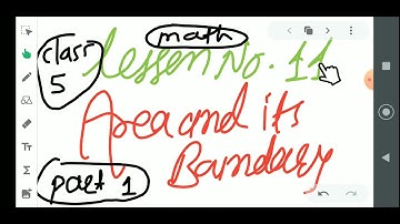 class 5 math lesson no 11 AREA AND ITS BOUNDARY part 1