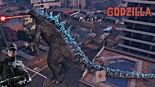 Godzilla vs. Los Santos Police in GTA 5 | Godzilla Destroy the City Los Santos