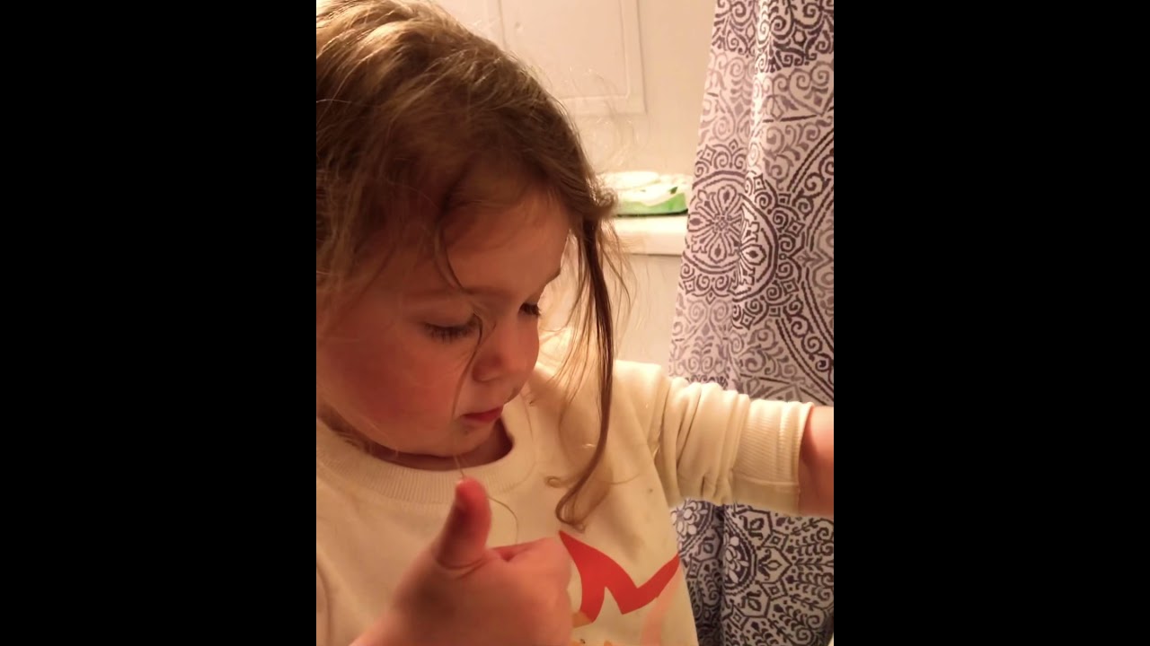 Helping clean over 400 gallons is nothing for this three year old!