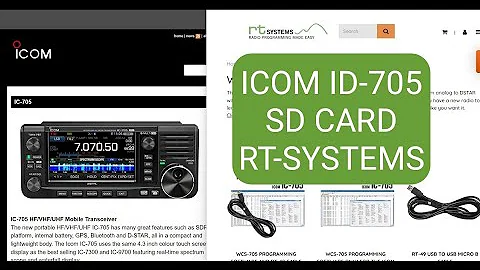 ICOM IC-705 ,RT-SYSTEMS PROGRAMMING Using an SD Card
