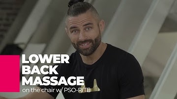 How To Relieve Lower Back Tightness With Pso-Rite | Lower Back Massage on the chair