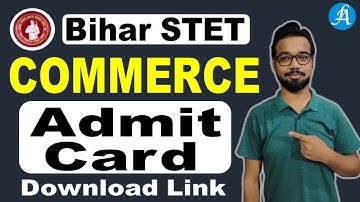 Bihar STET Commerce Admit Card Download 2023 || Accounts, BST, EPS || By Vikash Anand #biharstet