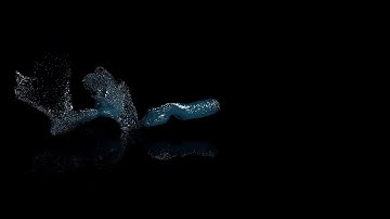Blender SPH fluid particle trail test