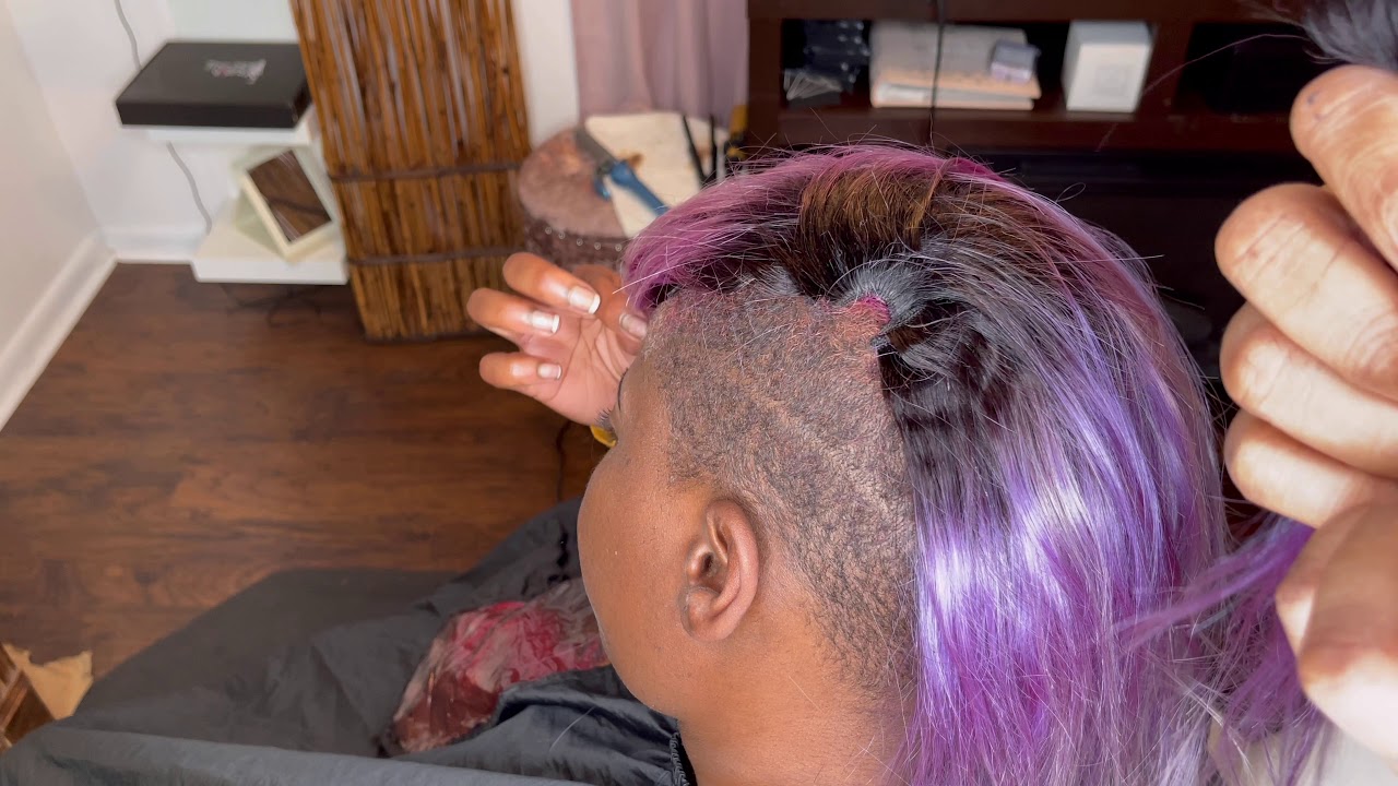 Quickweave in Natural Hair | Shaved Sides