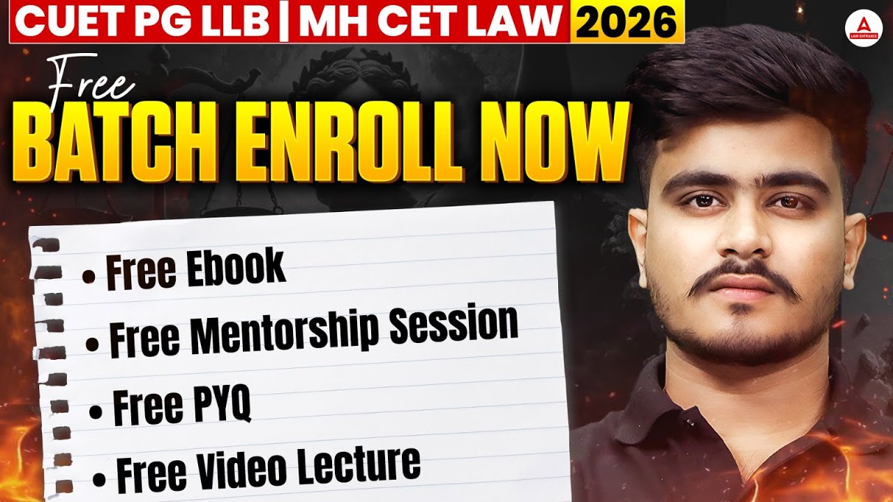 CUET PG LLB & MH CET LAW 2026 FREE Batch Launch 🚀 | Free Classes, Free ...