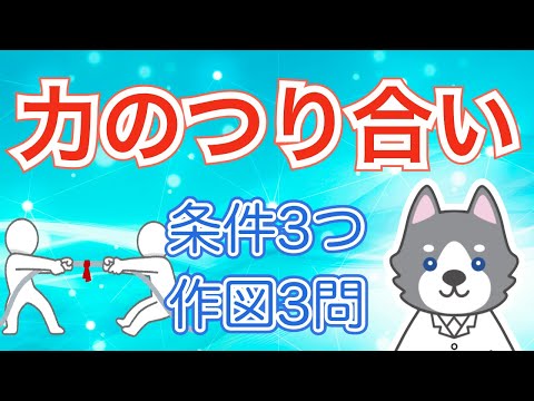 【中1】力のつり合いの作図問題【中学理科】