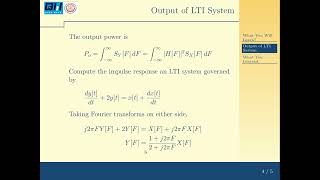 Analysis of LTI Systems with Fourier Transforms