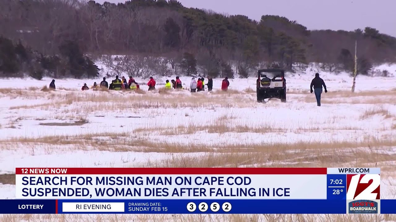 Woman dies, man still missing after falling through ice while walking ...