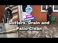 Gutter Drain And Patio Clean | Pressure washing satisfying video