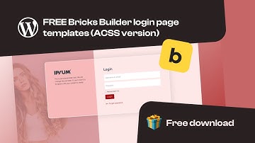 Free WordPress login and password reset page templates built with Bricks Builder (ACSS version)