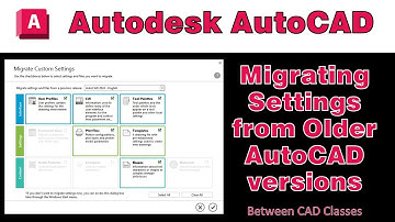 Migrating settings to a new AutoCAD installation