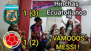 Argentina vs Colombia / REACCIONES a los PENALES /hinchas ECUATORIANOS / Copa América 2021