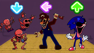 FNF Character Test | Gameplay VS Playground | VS Atrocity | VS Mario.EXE | VS Sonic.exe