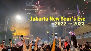 Jakarta New Year's Eve (2022→2023) ‼️ Malam Perayaan Tahun Baru di Bundaran HI ❗ a walking around