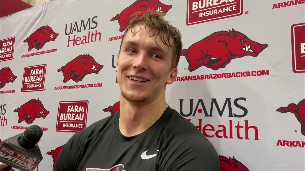 2023 NFL Draft Prospect Arkansas LB Drew Sanders discusses performance