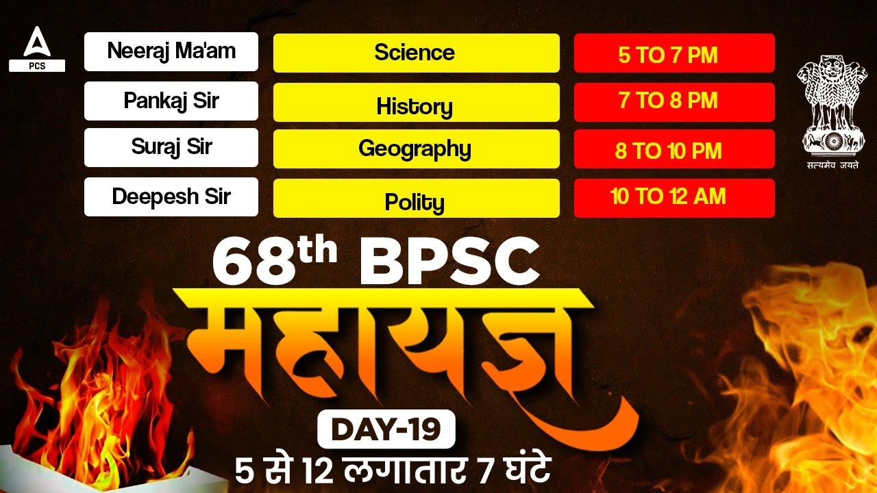 Day -19 | BPSC 68th Maha Marathon  🔥 महा मैराथन 🔥 | Complete Coverage of 68th BPSC Prelims
