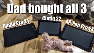 Столкновение планшетов! Cintiq Pro 24 против XP-Pen Pro 24 против Cintiq 22