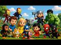 Brave Kids Meet the Avengers 🦾🦸‍♂️ | Superhero Rhyme for Children 🤖
