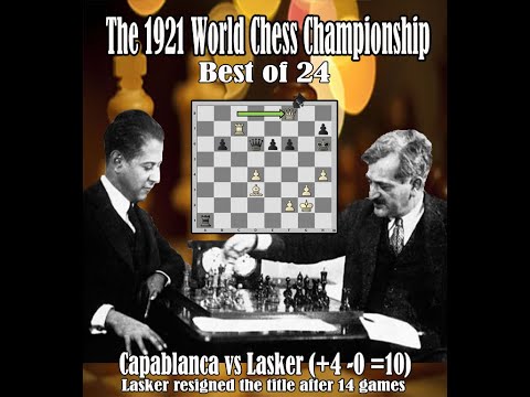 Capablanca in 1921 World Match vs. Lasker #AllThingsChess