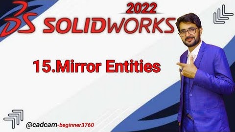 SolidWorks Tutorial in Urdu/Hindi 15.Mirror Entities