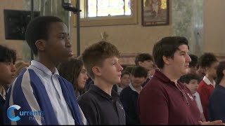 Bishop Robert Brennan Joins Diocese of Brooklyn 8th Grade Grads in Special Greeting to Pope Leo XIV