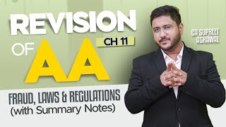 Full Revision in 26 Mins Only | AA Ch 11 Fraud, Laws & Regulations with Summary Notes#acca #accaexam