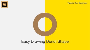 How to Draw Donut Shape - Adobe Illustrator Tutorial