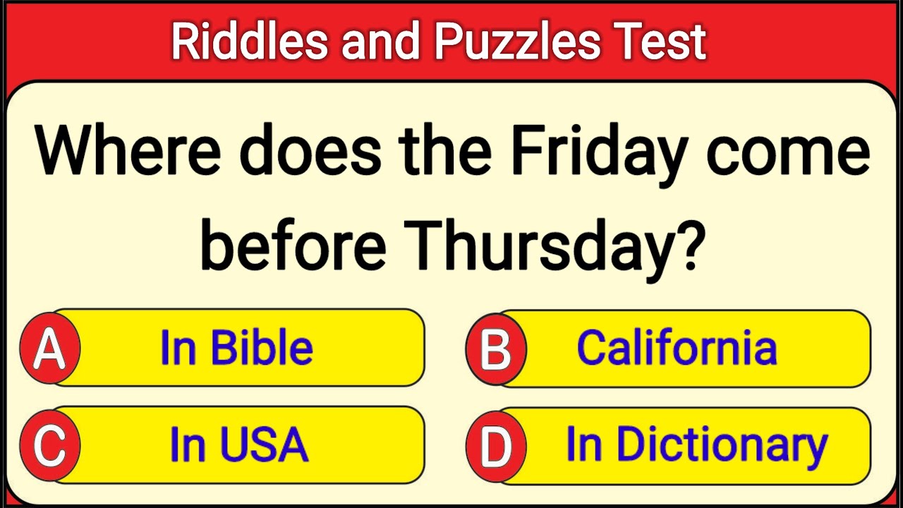Only 8% Can Pass This Riddle and Puzzle Common Sense Test #riddles # ...