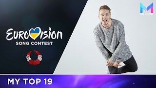 Eurovision 2017 - MY TOP 19 (so far)