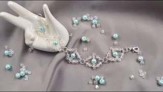 Beebeecraft tutorials on making glass crystal and pearl beads bracelet