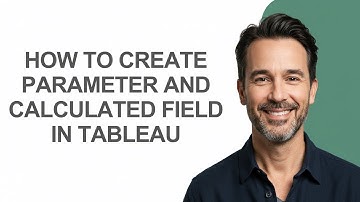 How to Create Parameter and Calculated Field In Tableau - KevinHowTo
