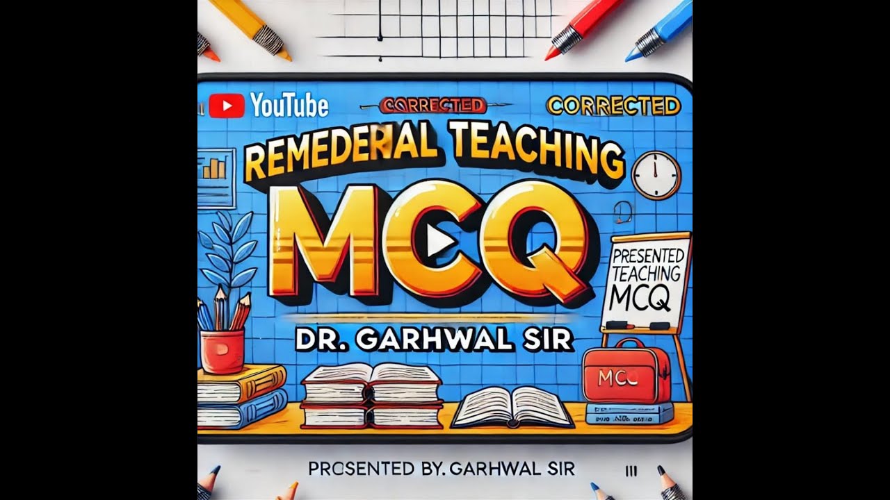 Remedial Teaching || MCQs || English By Garhwal Sir