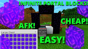 EASY 1.20 NETHER PORTAL BLOCK FARM TUTORIAL in Minecraft Bedrock (MCPE/Xbox/PS4/Switch/Windows10)