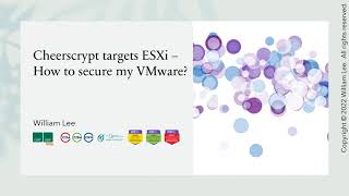 Cheerscrypt targets ESXi - How to secure my VMware?