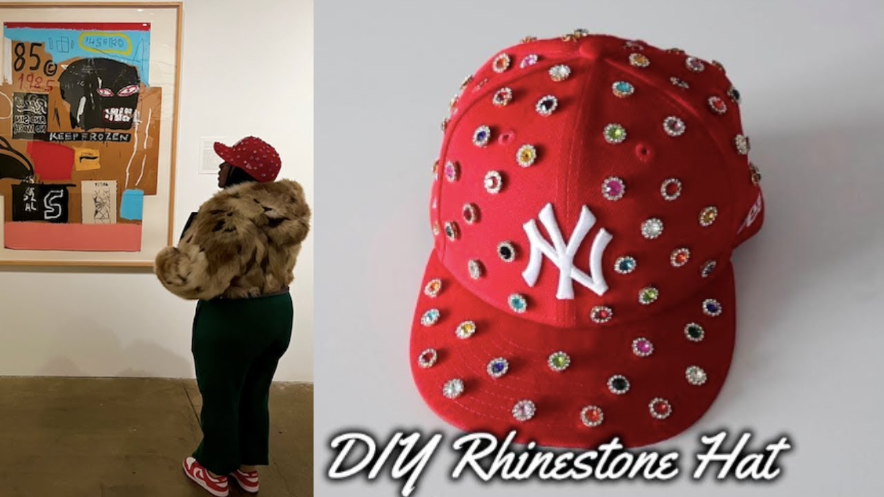 DIY Rhinestone Hat (easy tutorial)