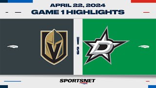 NHL Game 1 Highlights | Golden Knights vs. Stars  April 22, 2024