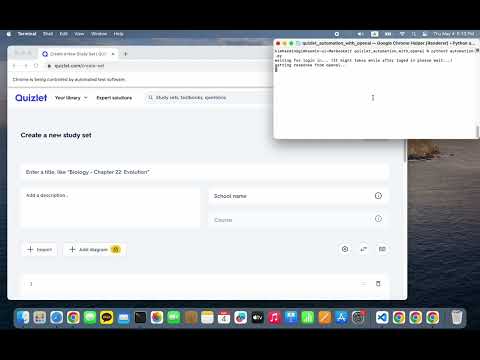 Quizlet automation with openai api