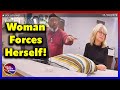 Belligerent Woman Makes Bold Advances, Attempts to Forcibly Kiss Male Staff!