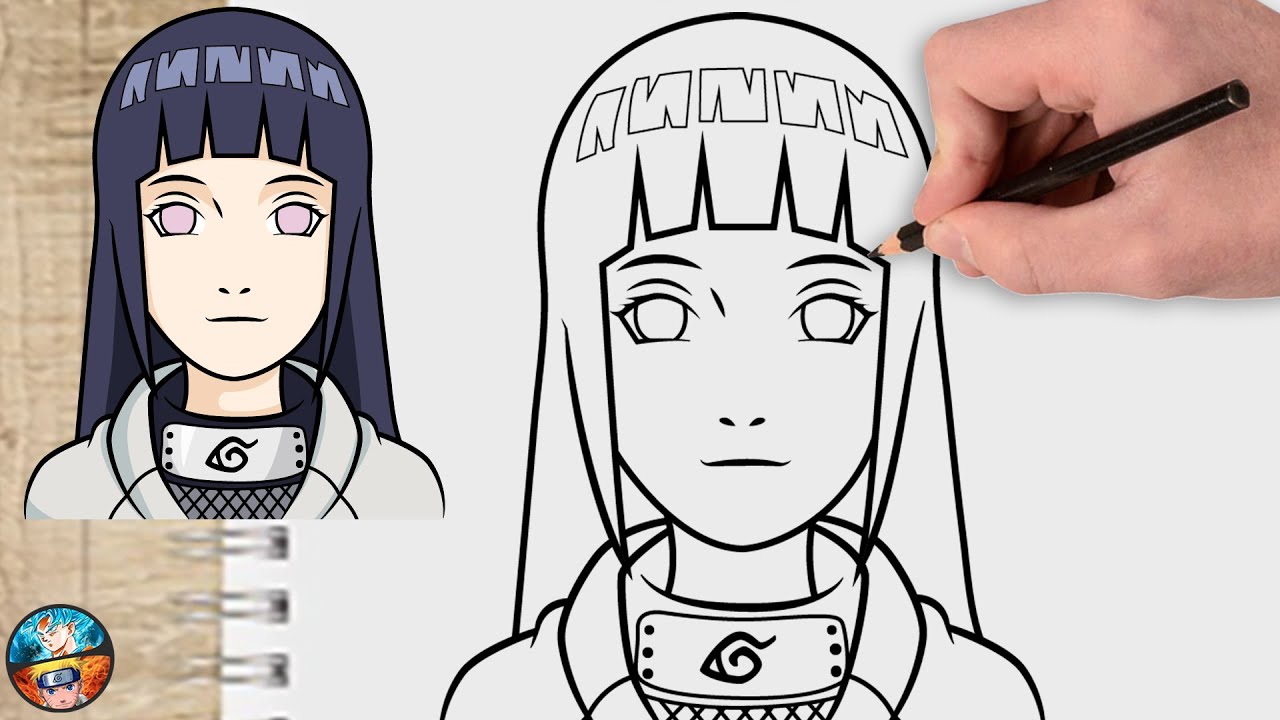 Como dibujar a Hinata Hyuga (Shippuden) paso a paso  Como dibujar a  naruto, Pasos para dibujar anime, Como dibujar anime facil